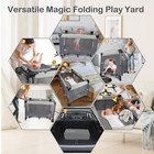 5 In 1 Pack And Play Baby Bassinet Portable Crib With Diaper Changer Storages