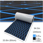 Black Blue Eva Foam Boat Flooring Nonslip Teak Decking Sheet Floor Mat   Diamond