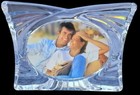 Vtg Mikasa Solid Glass Photo Frame  essence  6 w X 4 h