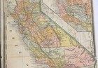Original 1886 Rand Mcnally Map Of The State Of California 13 X 20   