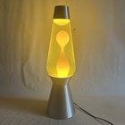 Lava Lamp Large 27   Yellow Wax   Silver Base