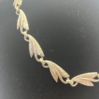 Vintage Leaf Link Necklace Silver Tone Botanical Nature Design 23 87g