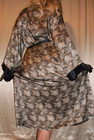 Vtg Men s Executive 100  Silk Satin Smoking Robe M L