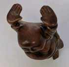 Vtg Rare Buddha Happy Laughing Hands Up Ceramic Figurine 6 
