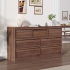 7 Drawers Dresser For Bedroom Wide Wood Chest Of Drawers Organizer Storage 54 