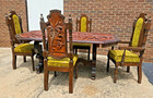 Hand Carved Wooden Relief Phillippine Dining Set