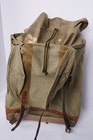 Vtg Swiss Army Military Backpack Rucksack Salt And Pepper Canvas   Leather