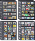 Stamp Collection Inserts - Collector Stamp Album 12 Sheets With 4 Mixed Sizes Fo
