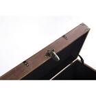 Vintiquewise Storage Trunk Brown Wood Wooden Rectangular Lined Rustic Latch