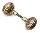 Pair Of Antique Vintage Eastlake Victorian Ornate Door Knobs W  Spindle Salvage