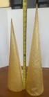 Set Of 2 Gold Cone Table Centerpiece Decor  Battery Powered  c Batteries 