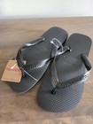 Havaianas Women s Black Core Flip Flops Sandals Size 7   8 New With Tags