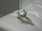 Real Moissanite 4ct Round Cut Solitaire Engagement Ring 14k White Gold Plated