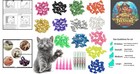 100 Cat Nail Caps - Non-toxic  Colorful Paws Covers With Adhesive For Cats