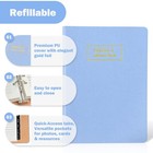 Refillable Address Book W  A-z Tabs  Gold Hardcover  A5 6-ring Binder  648 Entri
