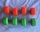 Rainskates Mid-tsunami Skateboard Wheels 62mm  Both Sets  Green 95a   Orange 85a