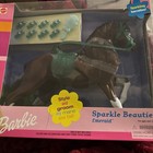 Vintage 2000 Mattel Barbie Sparkle Beauties Horse Emerald Model Nib Style Groom