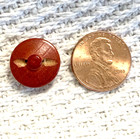 Vintage Antique Dancing Couple Folk Dancers 5 8  Wooden Sewing Button S22