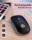 2 4ghz Wireless Optical Mouse Usb Rechargeable Rgb Cordless Mice For Pc Laptop