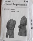 Vtg Period Impressions 710 Enlisted Man Frock Coat Sewing Pattern Uncut Ff 34-38