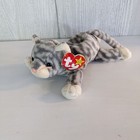 Vtg Ty Beanie Baby Silver The Adorable Tabby Cat 1999 With Tags Nwt