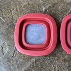 Lot Of  4  Rubbermaid 10m1m2 Red Square Replacement Window 5  - Lids Only
