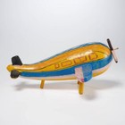 Rare Vintage Folk Art Hand Painted Gourd Helicopter Mexico 9 l  read 