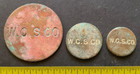 West Caicos  1900 s  Store Tokens  Lot Of 3  6 Pence  1   1 2 Penny  Circulated