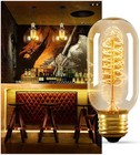 Edison Bulbs 4-pack Vingtage Filament Light Bulb t45 2700k Warm Light 40 Watt   