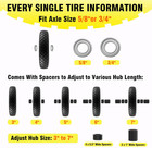 4 80 4 00-8  Flat-free Tire 2pcs  16  Wheel universal Fit For Cart trolley wagon