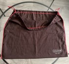 Coach Brown Drawstring Dust Cover Bag Protector With Red Trim  19 X 15 In
