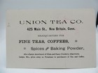 Victorian Trade Card - Union Tea Co   New Britain  Ct