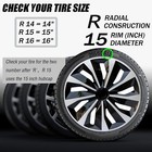 15  Set Of 4 Wheel Covers Snap On Hubcaps Full Hub Caps Fit R15 Tire   Steel Rim