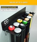 Baseball Bat Rack Holds Up To 21 Bats - Baseball Bat Holder For Wall Mount - Met