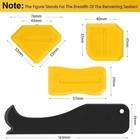 Outus 4 Pieces Silicone Caulking Tool Set Sealant Finishing Grout Yellow