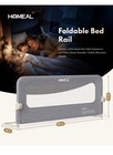 Homeal Bed Rail For Toddlers - 59 x24  Extra Long Foldable Toddler Bed Rails