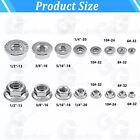 100pcs Serrated Flange Nut A2 Stainless Steel Insert Hex Lock Nut Assortment Kit