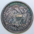 1876 No Arrows Seated Liberty Silver Quarter 25c Au  K676