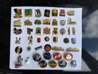 Lot Of 100  Vintage Travel Souvenir Lapel Pins Europe Usa Cities Landmarks