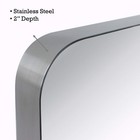 Tehome 20x30 Brushed Bathroom Mirror Rectangle Brushed Silver Vanity Mirror