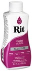 Rit Liquid Dye 8 Fl Oz Violet Fabric Colorant For Clothing Home Decor Crafts