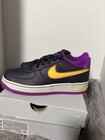 Nike Air Force 1  gs  Black purple yellow Low Top Sneaker 5y Dx5805-500