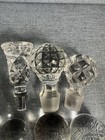 Vintage Clear Glass Bottle Stopper Set  12pack  Assorted Shapes  Collectible