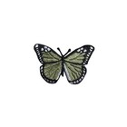 Olive Green Butterfly Applique Patch - Embroidered Insect Badge 2   iron On 