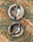 2 Sterling Silver Loop Back Vintage Conchos Headstall Spurs Bridle