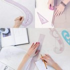 Fashion Clear Metric Sewing Ruler Set French Curve Pattern Ruler Kit For Beginer