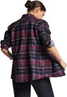 Cqr Women s Plaid Flannel Shirt Long Sleeve  All-cotton Soft Brushed Very Berry