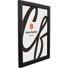 Economy Black  0 875 Inch Wide Simple Hardwood Picture Frame  Square Sizes