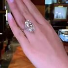 5 00 Ct Oval Cut Moissanite Engagement Wedding Ring 14k White Gold