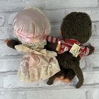 Monchhichi Monkey Plush Doll Lot Of 2 Sekiguchi Co 1974 Vintage